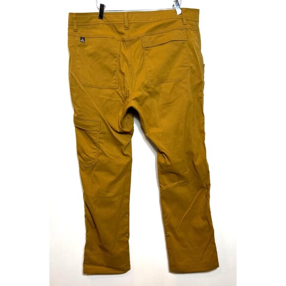 Prana Stretch Zion Straight Pant 36x30 Bronzed Quick Dry DWR Fabric UPF 50+ Abra - Picture 3 of 12